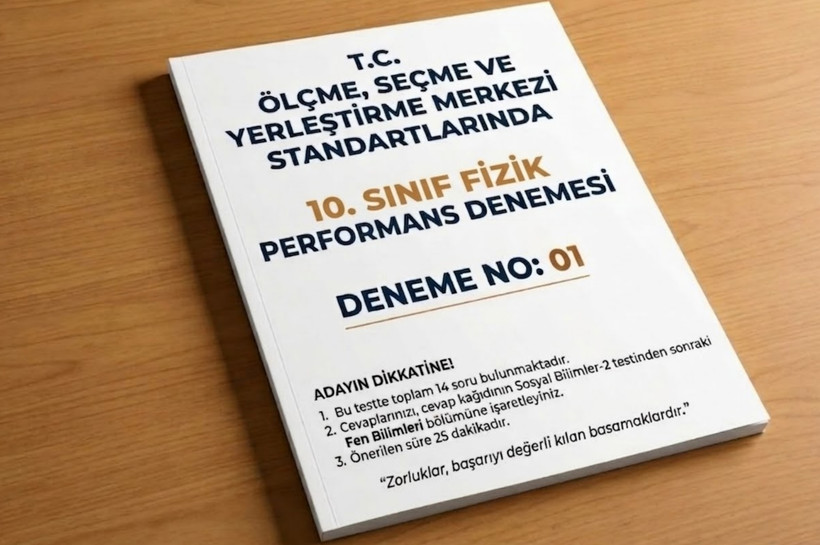 10. SINIF FİZİK DENEME SINAVI - 01